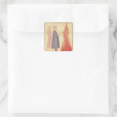 Dante en Virgil herkennen Ulyses Vierkante Sticker (Tas)