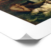 Dante en Virgil in de hel (de Barque der Dante) Poster (Hoek)