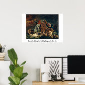 Dante en Virgil in de hel door Eugene Delacroix Poster (Thuiskantoor)