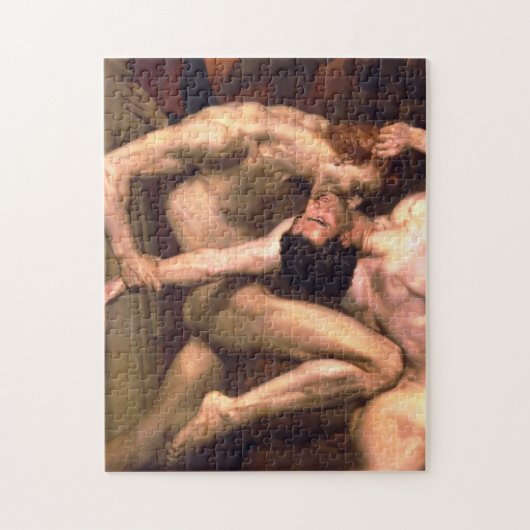 Dante en Virgil in de hel William Adolphe Bouguere Legpuzzel (Verticaal)