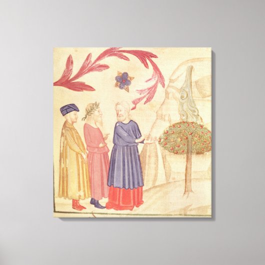 Dante en Virgil in het Terrestrial Paradise Canvas Afdruk (Voorkant)