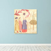 Dante en Virgil in het Terrestrial Paradise Canvas Afdruk (Insitu (Houten vloer))