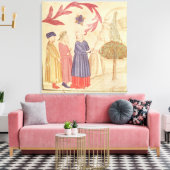 Dante en Virgil in het Terrestrial Paradise Canvas Afdruk (Insitu (Woonkamer))