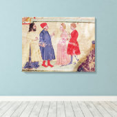 Dante en Virgil met Francesca da Rimini Canvas Afdruk (Insitu (Houten vloer))