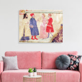 Dante en Virgil met Francesca da Rimini Canvas Afdruk (Insitu (Woonkamer))