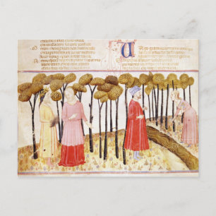 Dante en Virgil tijdens de top van het laboratoriu Briefkaart