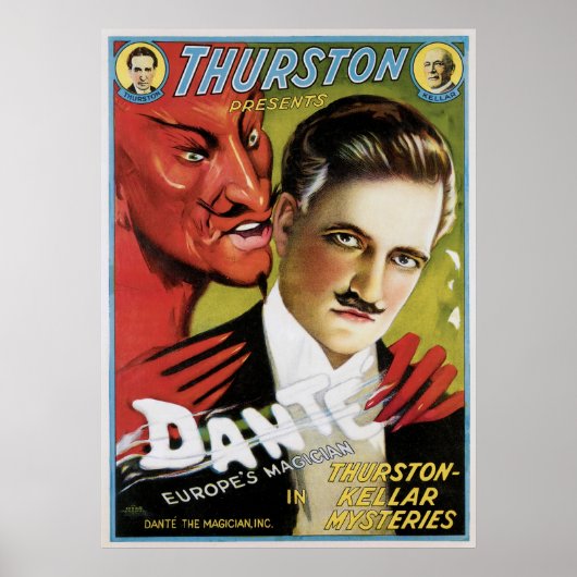 Dante Europe's Magicische Vintage Poster (Voorkant)