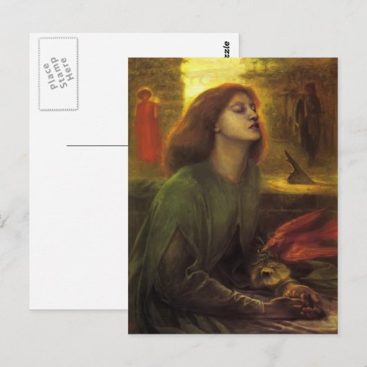Dante Gabriel Rossetti- Beata Beatrix Briefkaart (Voorkant / Achterkant)