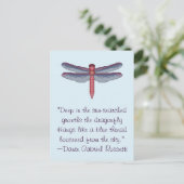 Dante Gabriel Rossetti Dragonfly Quote Briefkaart (Staand voorkant)