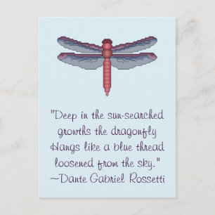Dante Gabriel Rossetti Dragonfly Quote Briefkaart