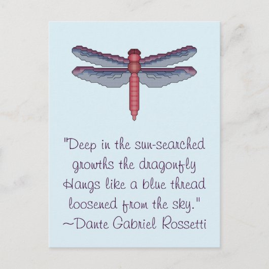 Dante Gabriel Rossetti Dragonfly Quote Briefkaart (Voorkant)
