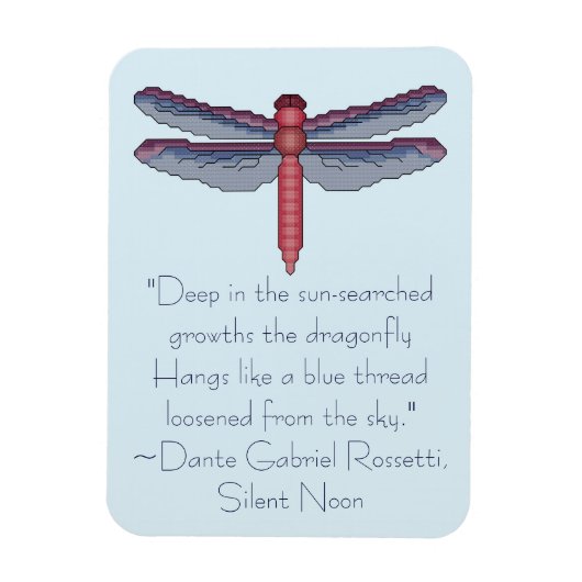 Dante Gabriel Rossetti Dragonfly Quote Magneet (Verticaal)