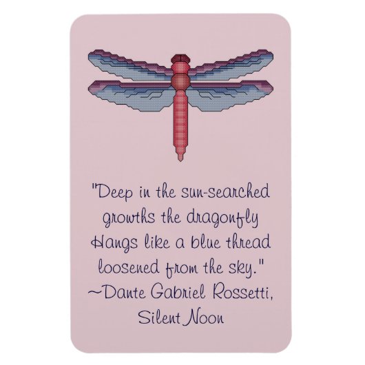 Dante Gabriel Rossetti Dragonfly Quote Magnet Magneet (Verticaal)