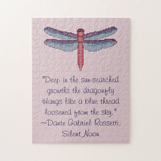 Dante Gabriel Rossetti Dragonfly Quote Puzzle Legpuzzel (Verticaal)