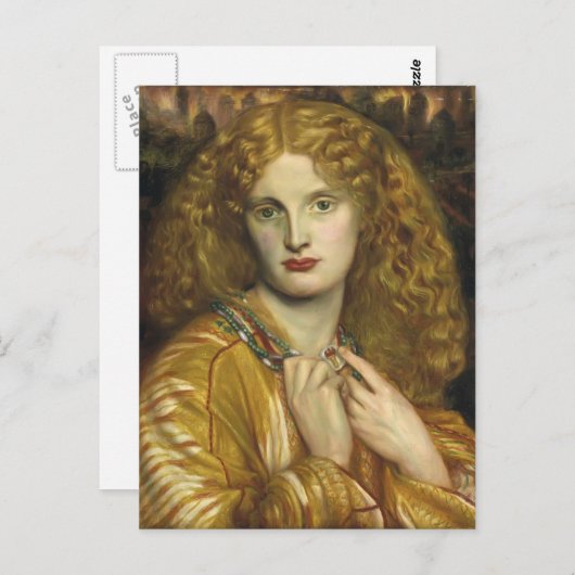Dante Gabriel Rossetti: Helen of Troy Briefkaart (Voorkant / Achterkant)