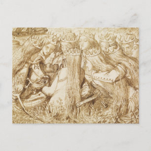 Dante Gabriel Rossetti - Ontwerp voor de Tennys va Briefkaart