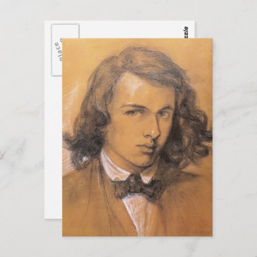 Dante Gabriel Rossetti- Self-Portrait Briefkaart (Voorkant / Achterkant)