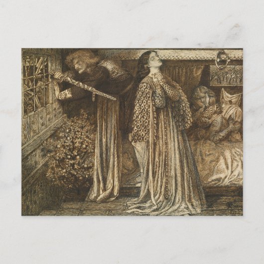 Dante Gabriel Rossetti - Sir Launcelot Briefkaart (Voorkant)