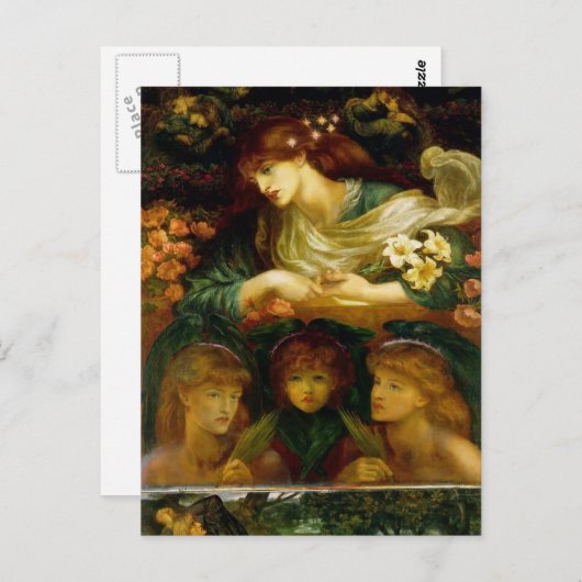 Dante Gabriel Rossetti- The Blessed Damozel Briefkaart (Voorkant / Achterkant)