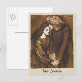 Dante Gabriel Rossetti Twee geliefden 1850 Briefkaart (Voorkant / Achterkant)