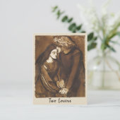 Dante Gabriel Rossetti Twee geliefden 1850 Briefkaart (Staand voorkant)
