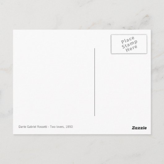 Dante Gabriel Rossetti Twee geliefden 1850 Briefkaart (Achterkant)