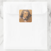 Dante Gabriel Rossetti - Zelfportret Vierkante Sticker (Tas)