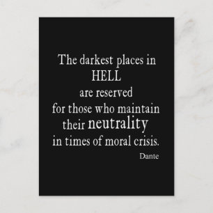 Dante Hell Neutrality Moral Crisis Quote Briefkaart