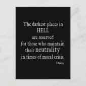  Dante Hell Neutrality Moral Crisis Quote Briefkaart (Voorkant)