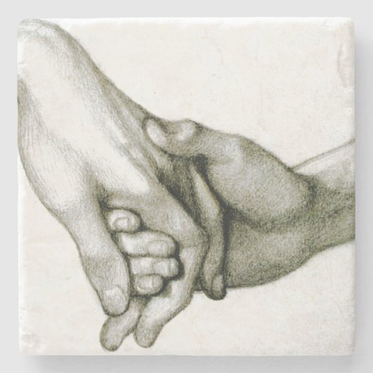 Dante Holding the Hand of Love Stenen Onderzetter (Voorkant)