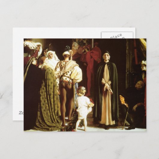 Dante in ballingschap briefkaart (Voorkant / Achterkant)