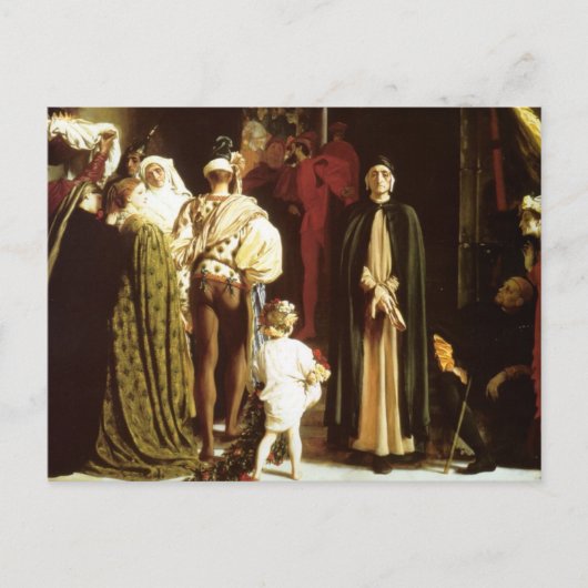 Dante in ballingschap briefkaart (Voorkant)