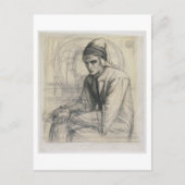Dante in Meditation Holding a Pomegranate, c.1852 Briefkaart (Voorkant)
