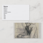 Dante in Meditation Holding a Pomegranate, c.1852 Visitekaartje (Voorkant / Achterkant)