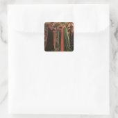 Dante ontmoet Beatrice Vierkante Sticker (Tas)