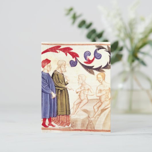 Dante, Virgil en de Plague-stricken Briefkaart (Staand voorkant)