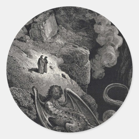 Dante & Virgil met Geryon Stickers (Voorkant)