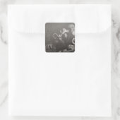 Dante & Virgil ontmoeten Minos en zijn staart - In Vierkante Sticker (Tas)