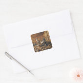 Dante & Virgil op de Styx Veerboot Vierkante Sticker (Envelop)