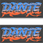 Dante Vorname Name Graffiti Aufkleber Sticker (Voorkant)