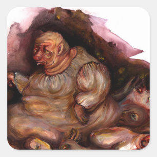 Dante's Ciacco Vierkante Sticker