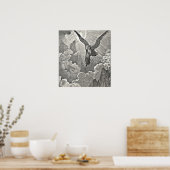 Dante's Divine Comedy Illustration Eagle Engraving Poster (Keuken)