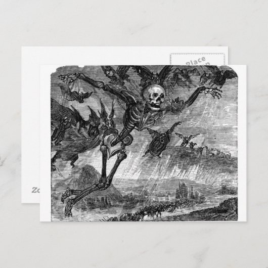 Dante's dood in het Sky briefkaart (Voorkant / Achterkant)