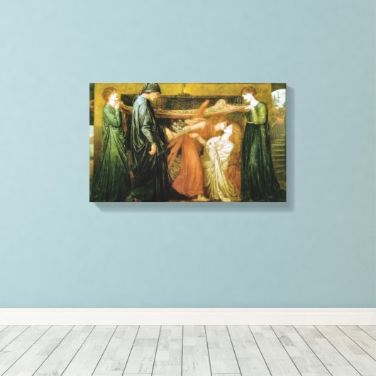 Dante's droom op het moment van de dood van Beatri Canvas Afdruk (Insitu (Houten vloer))