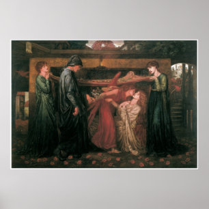 Dante's droom op het moment van de dood van Beatri Poster