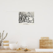 Dante's goddelijke Comedy Engraving Illustratie Poster (Keuken)