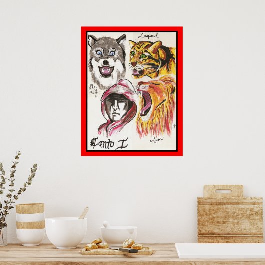 Dante's Inferno, Canto I Print (Keuken)