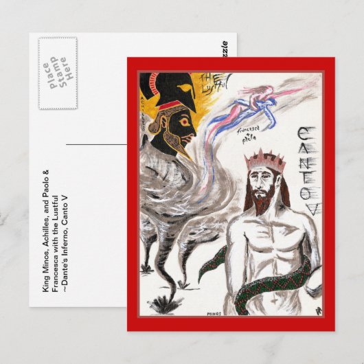 Dante's Inferno, Canto V Briefkaart (Voorkant / Achterkant)