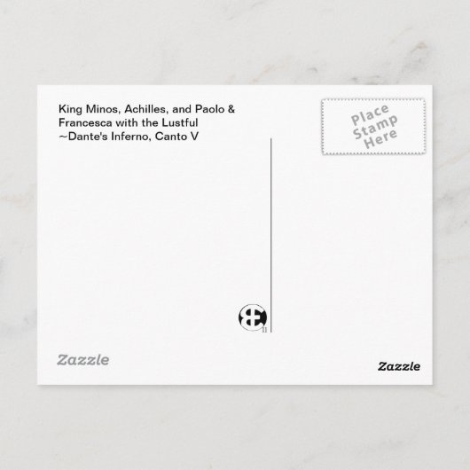 Dante's Inferno, Canto V Briefkaart (Achterkant)