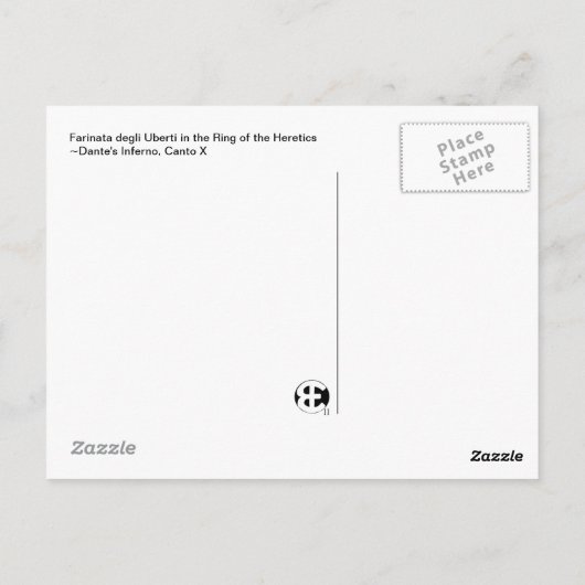 Dante's Inferno, Canto X Briefkaart (Achterkant)
